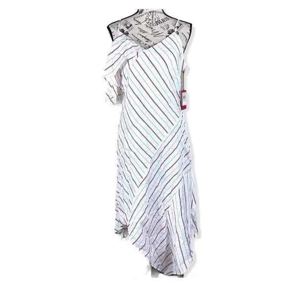 asymmetrical faux wrap midi dress vince camuto Vince Camuto Ruched Asymmetric Crepe Dress In Aubergine - 40% Off